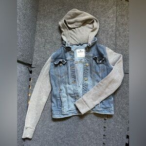 Hollister Kids Denim Jacket with Gray Hoodie